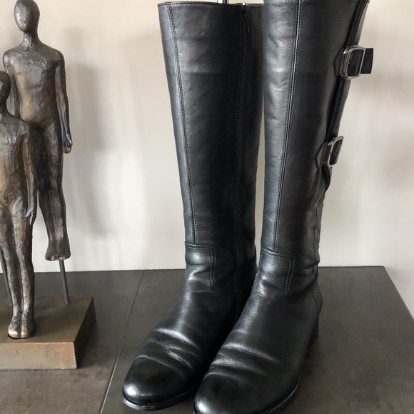 Gabor-black-leather-knee-high-boots UK size 41/2 - Picture 2 of 7
